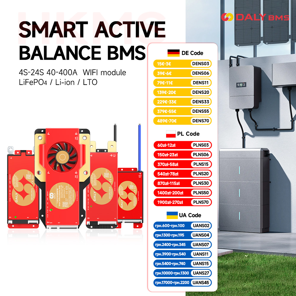 DALY 100 BMS Lifepo4 4S 7S 8S  - Smart Bms review and price